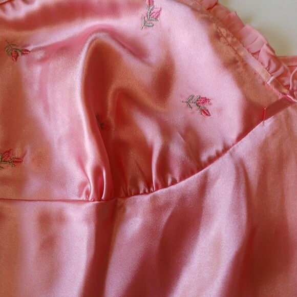 Lot Of 2 Silky Nightgown Intimate Sleepwear Lingerie-Pink & Turquoise Blue - Picture 6 of 16